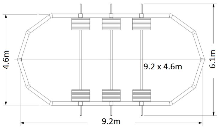 TRIGANO OSMOSE N°880115 - Grundriss des Pools in Ovalform - 1