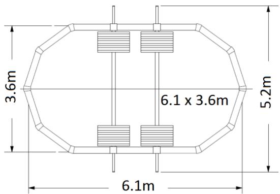 TRIGANO OSMOSE N°880115 - Ingombro delle piscine ovali - 2