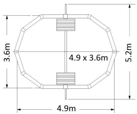 TRIGANO OSMOSE N°880115 - Ingombro delle piscine ovali - 1