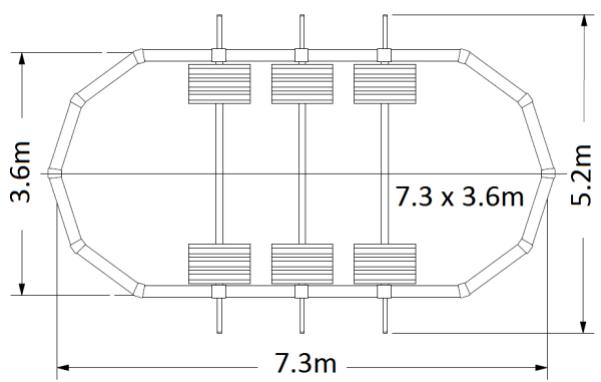 TRIGANO OSMOSE N°880115 - Ingombro delle piscine ovali - 3