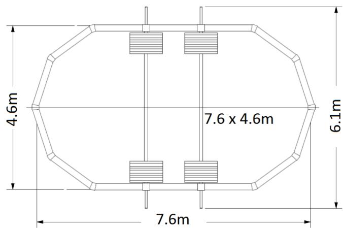 TRIGANO OSMOSE N°880115 - Ingombro delle piscine ovali - 4