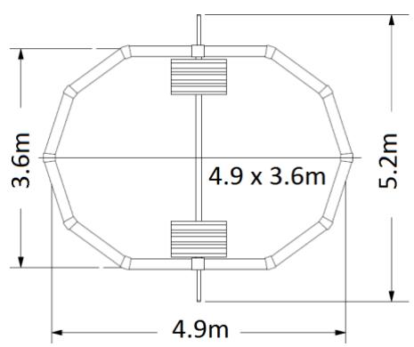 TRIGANO OSMOSE N°880115 - Encombrement des piscines ovales - 1