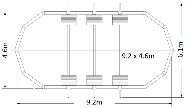 TRIGANO OSMOSE N°880115 - Grundriss des Pools in Ovalform - 2