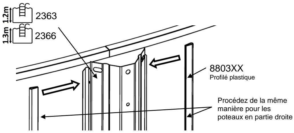 TRIGANO SAPHIR N°880109 - Montage des profilés plastiques sur les poteaux - 1