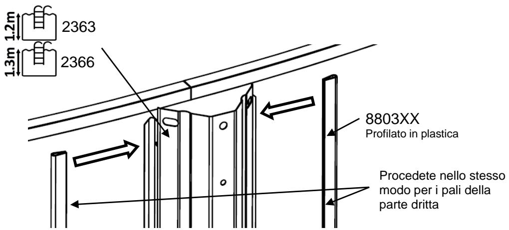TRIGANO SAPHIR N°880109 - Montaggio dei profilati in plastica sui pali - 1