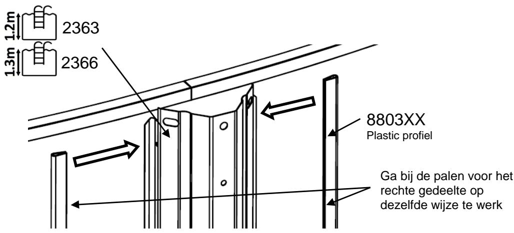 TRIGANO SAPHIR N°880109 - Montage van de plastic profielen op de palen - 1