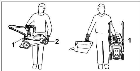 STIHL RMA 235 PACK AK20*AL101 - Carrying the lawn mower - 1