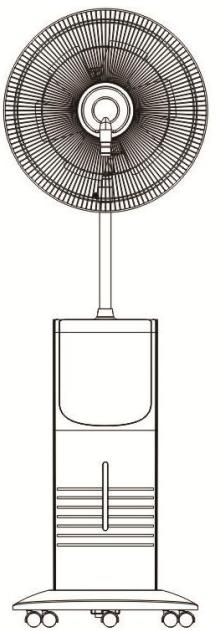 OFRESH 090 - Ventilateur brumisateur interieur 135cm O'FRESH - 1