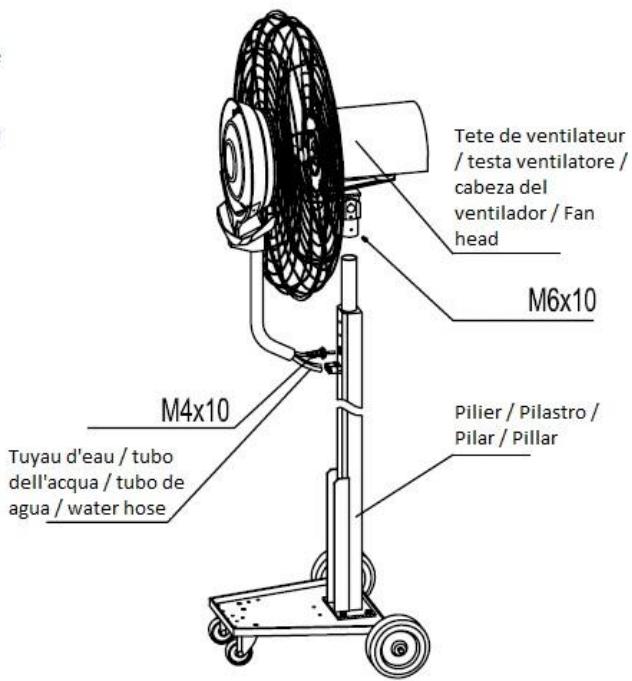 OFRESH VENTILATEUR BRUMISATEUR SUR PIED 180 CM - Disconnections - 1