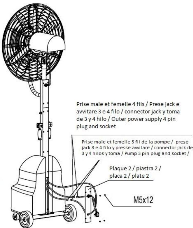 OFRESH VENTILATEUR BRUMISATEUR SUR PIED 180 CM - Disconnections - 4