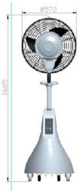 OFRESH VENTILATEUR BRUMISATEUR SUR PIED 170 CM - Test de la brumisation - 2