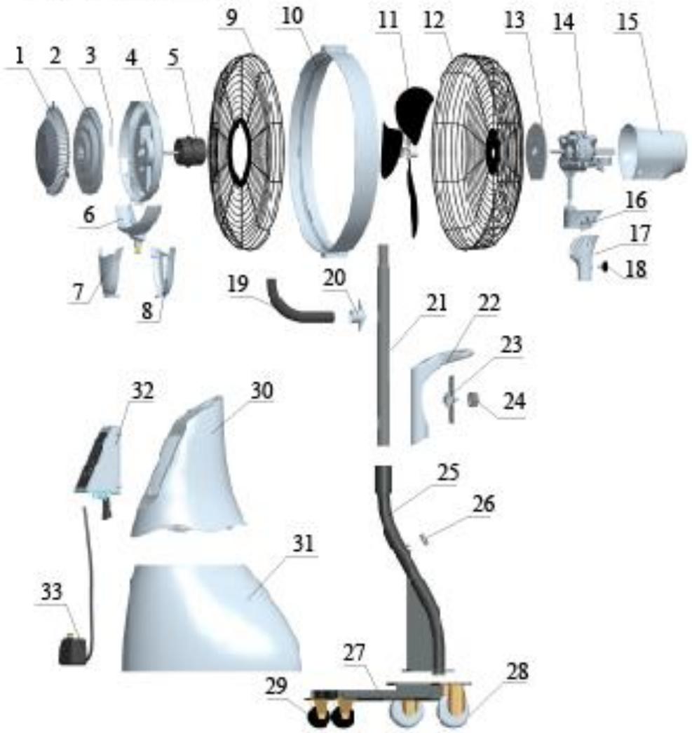 OFRESH VENTILATEUR BRUMISATEUR SUR PIED 170 CM - Test de la brumisation - 4