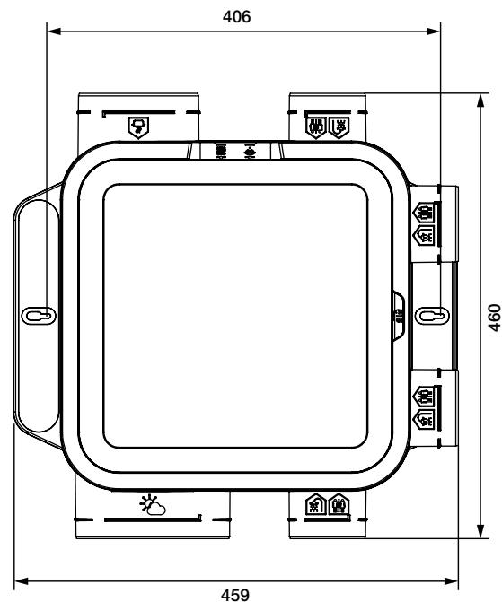 ALDES EasyHOME® Hygro Compact CLASSIC, PREMIUM MW, PREMIUM MW HP, PREMIUM MW SP - Dimensions • Dimensions • Abmessungen • Afmetingen • Dimensiones • Dimensioni (mm) - 4