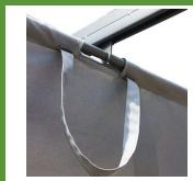 HABRITA PER 4030 GE - Pergola aluminium coloris gris anthracite poteaux 10x10 cm toile couleur écru - 2