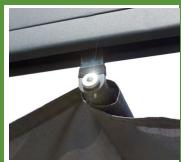 HABRITA PER 4030 GE - Pergola aluminium coloris gris anthracite poteaux 10x10 cm toile couleur écru - 3