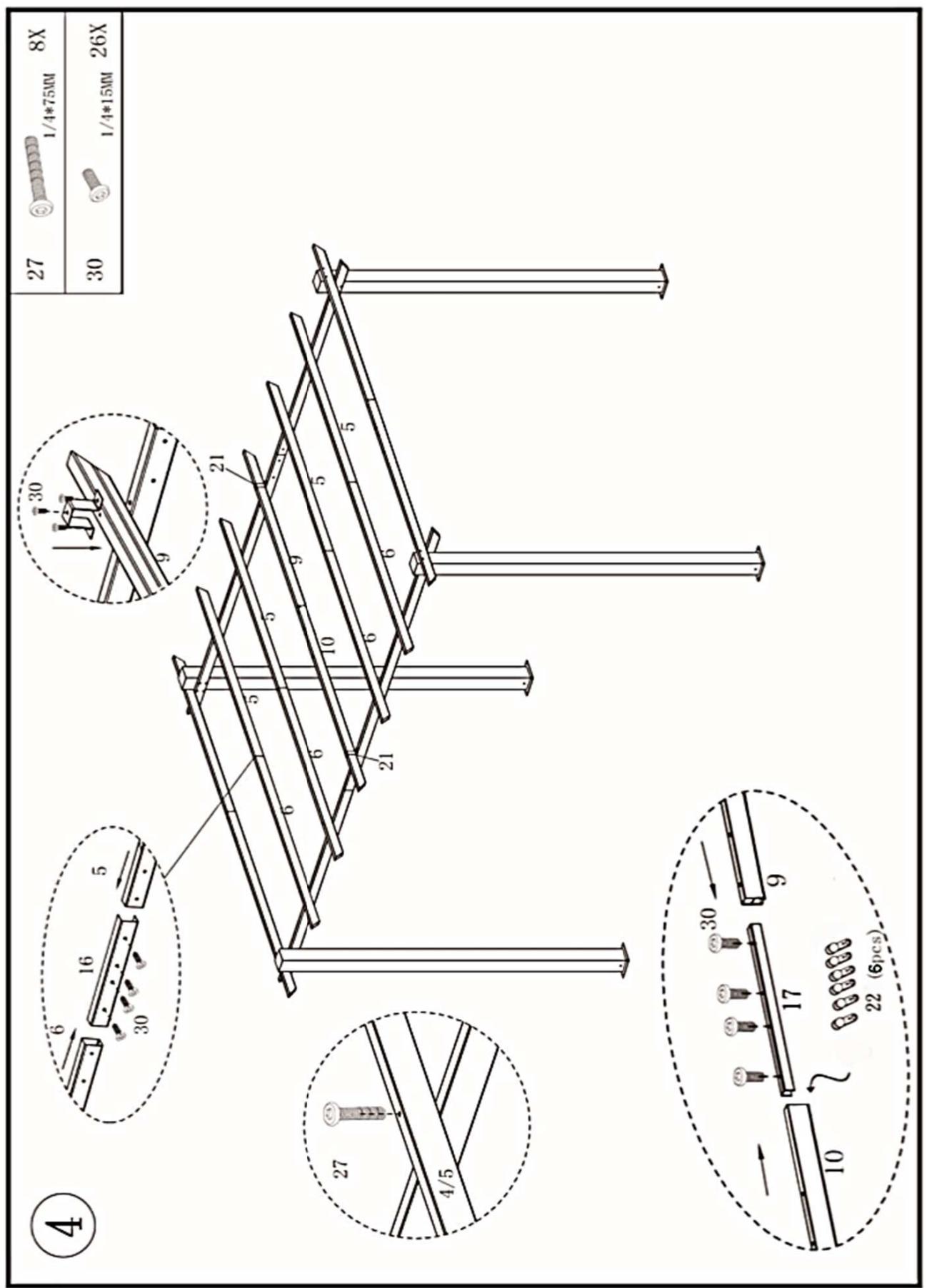 HABRITA PER 4030 GR - Les pieces pour l'assemblage - 5