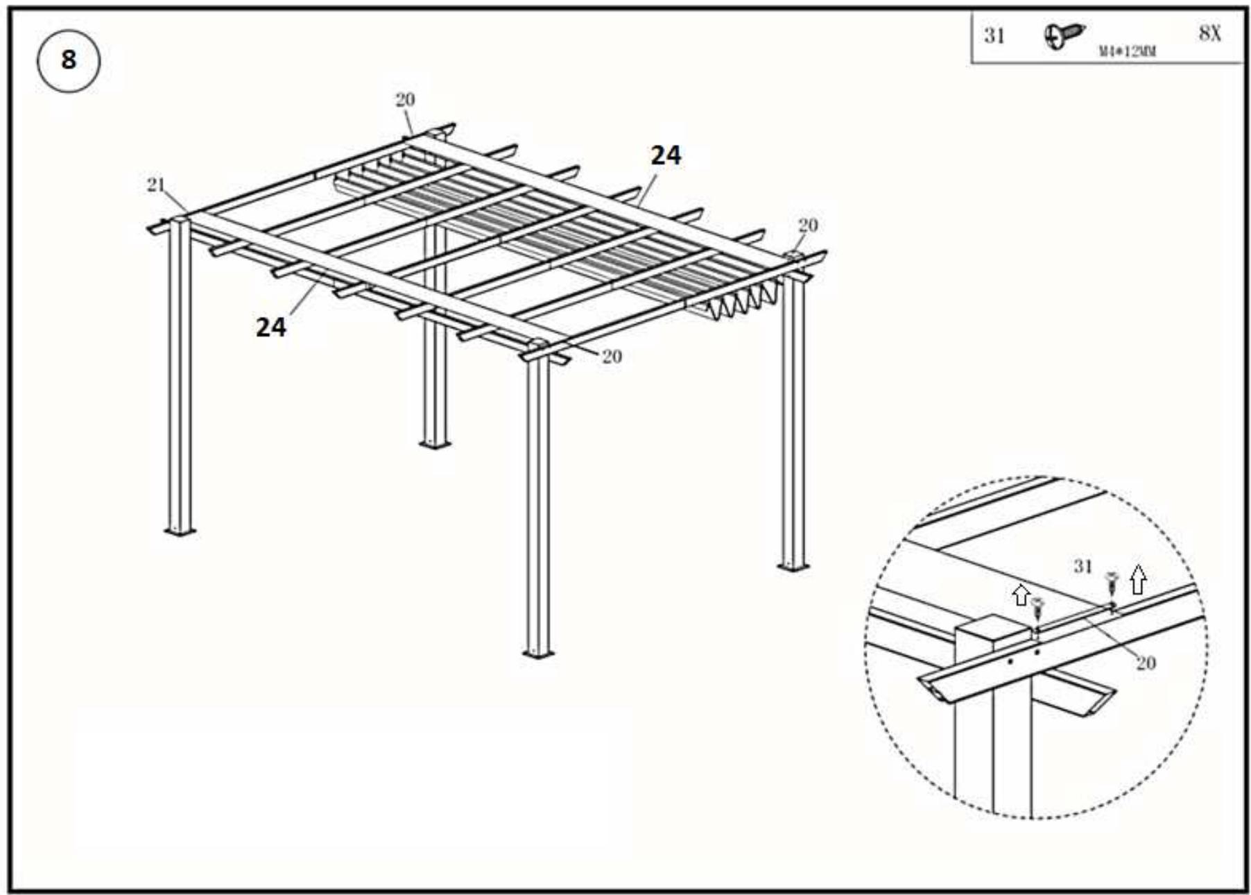 HABRITA PER 4030 GN - DETACHER LES 2 AUVENTS DES CHEVRONS - 1