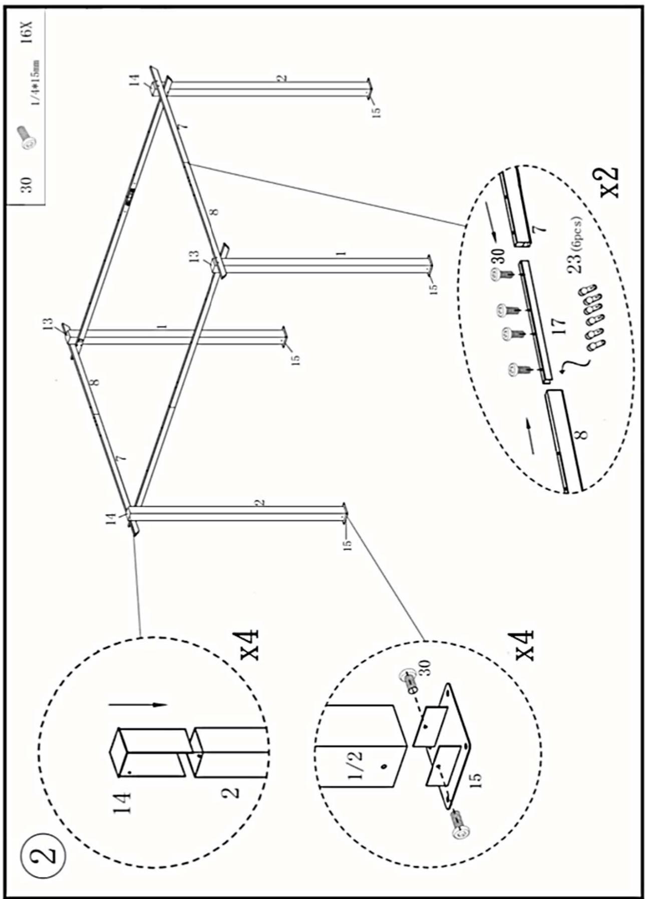 HABRITA 4030 WE - Les pieces pour l'assemblage - 3