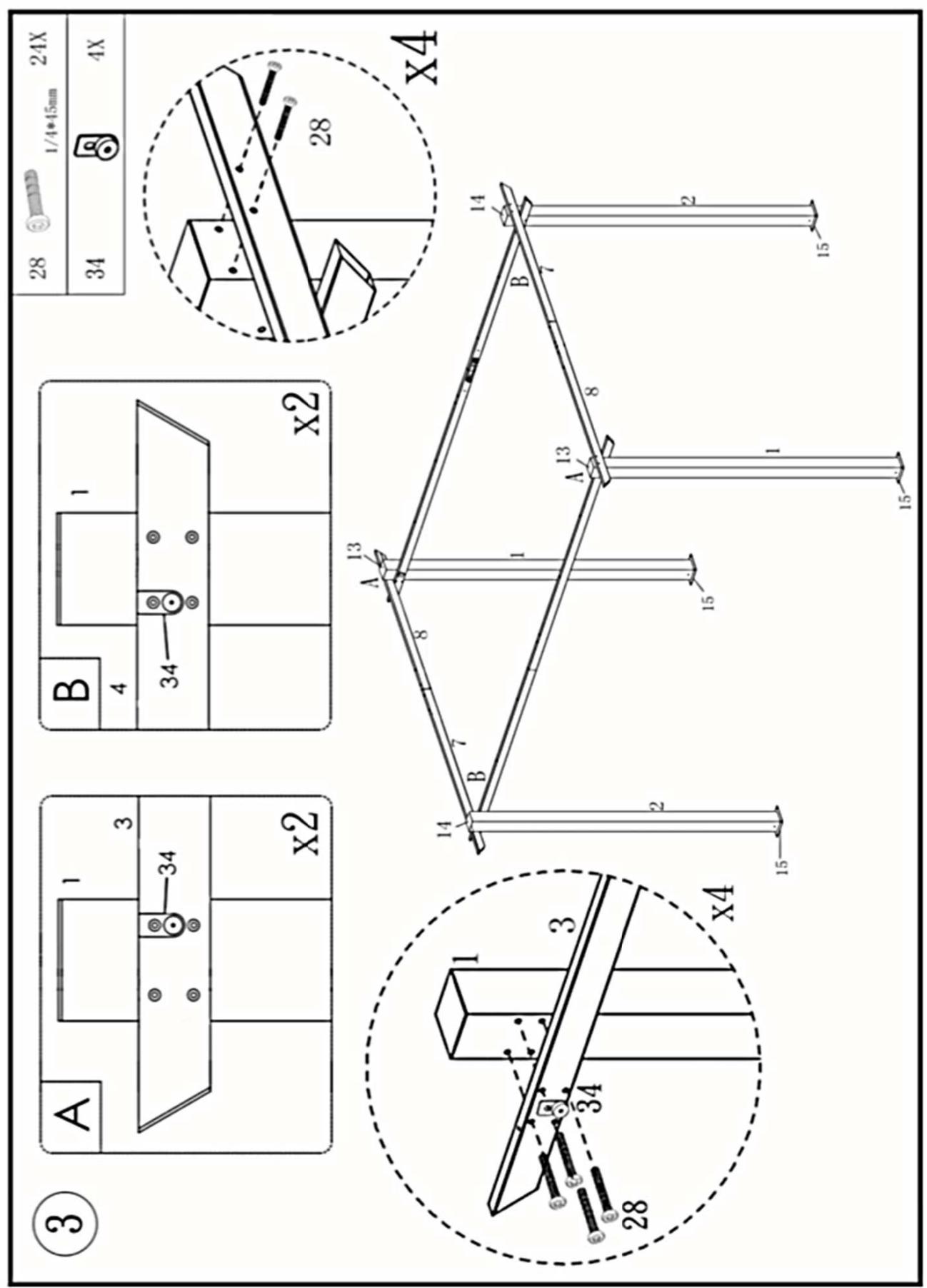 HABRITA PER 4030 WR - Les pieces pour l'assemblage - 4