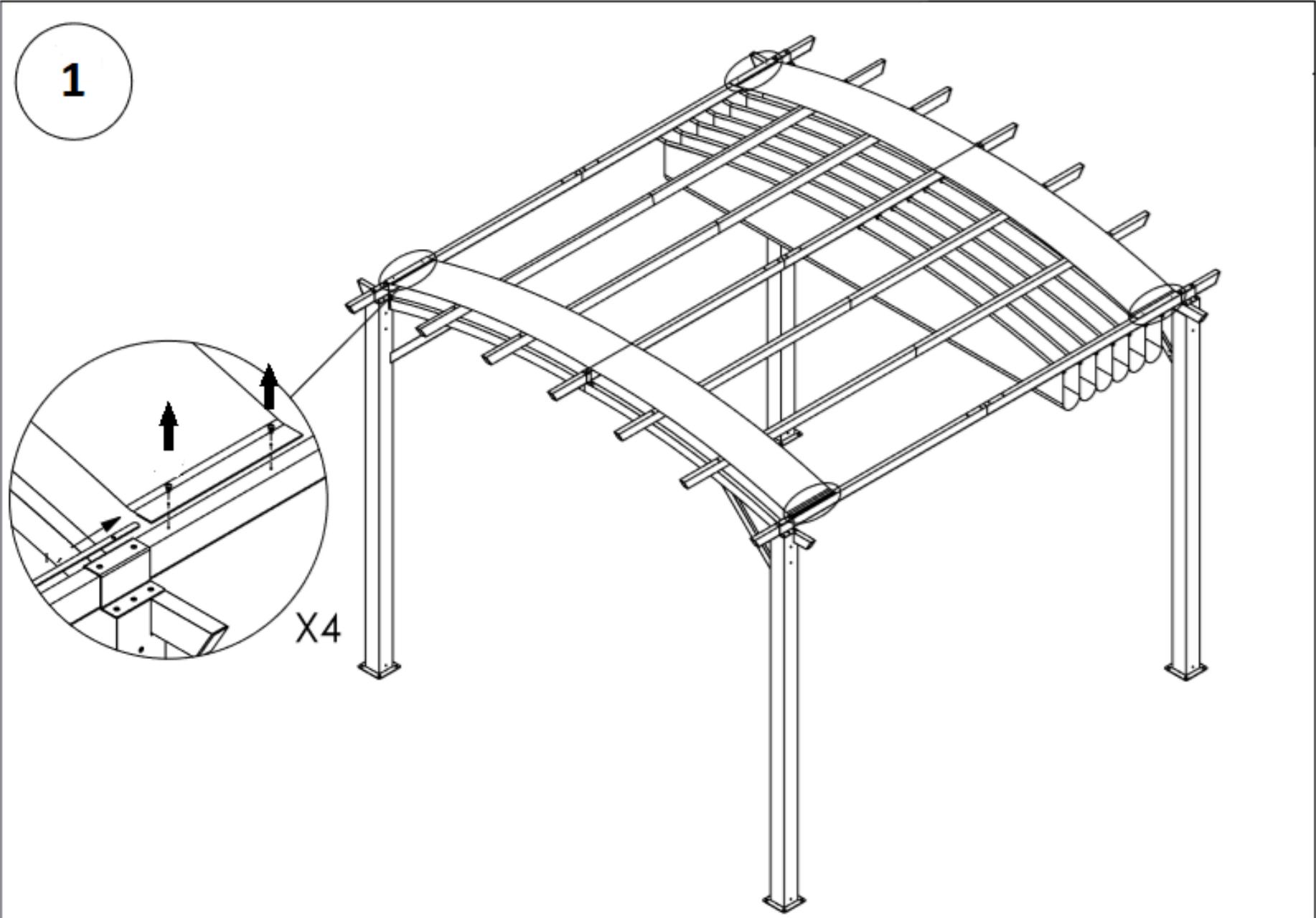 HABRITA PER 3433 GE - DETACHER LES 2 AUVENTS DES CHEVRONS - 1