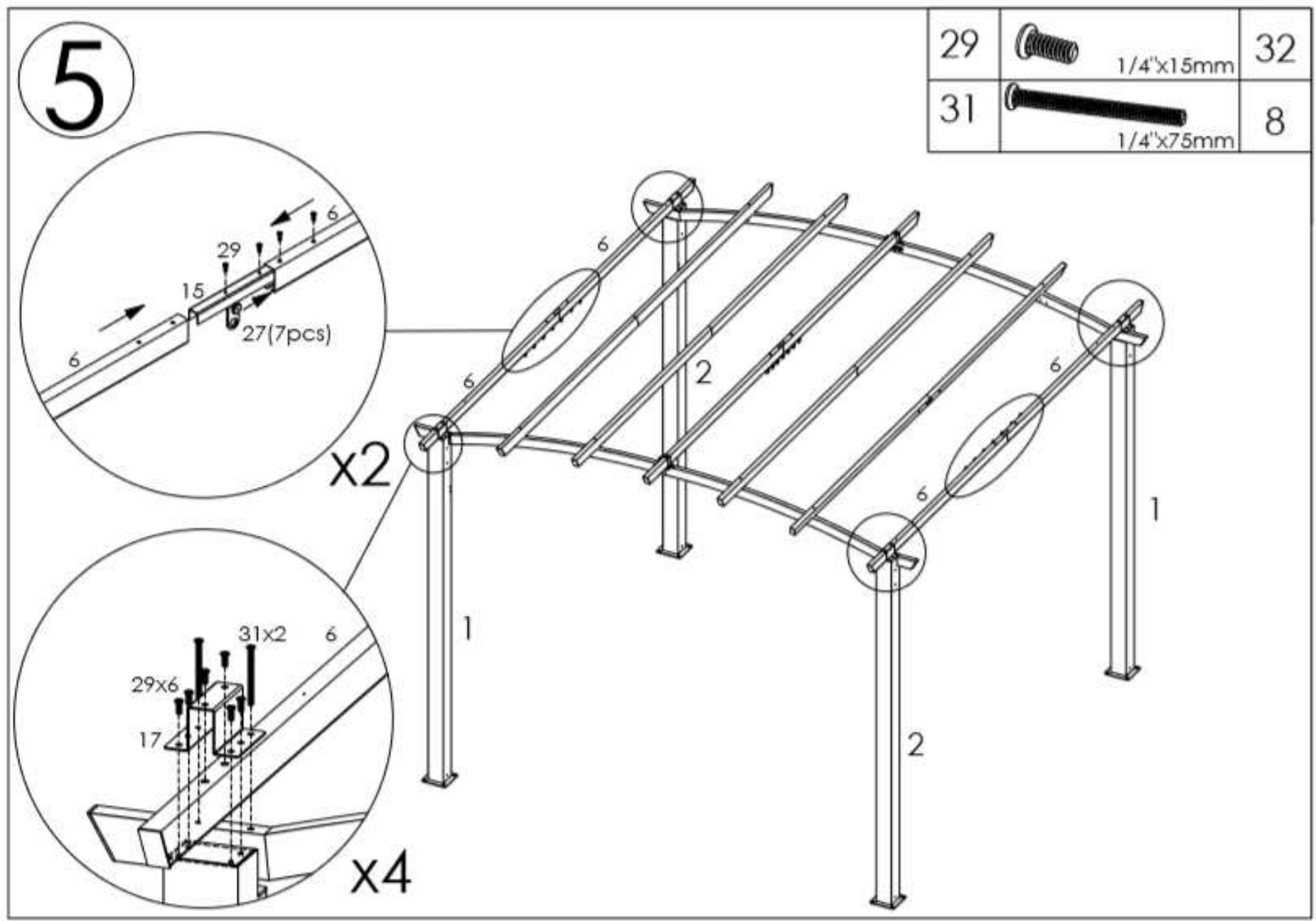 HABRITA PER 3433 GE - Les pièces pour l'assemblage - 5