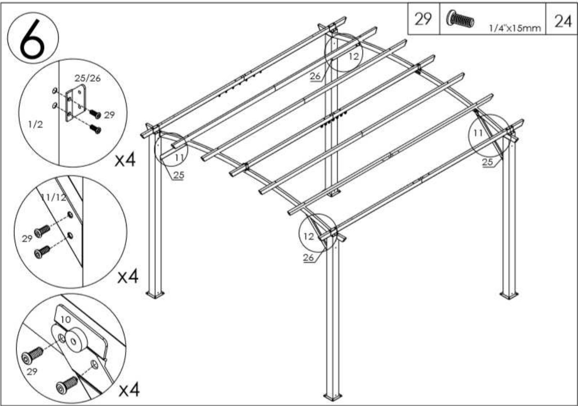 HABRITA PER 3433 GE - Les pièces pour l'assemblage - 6