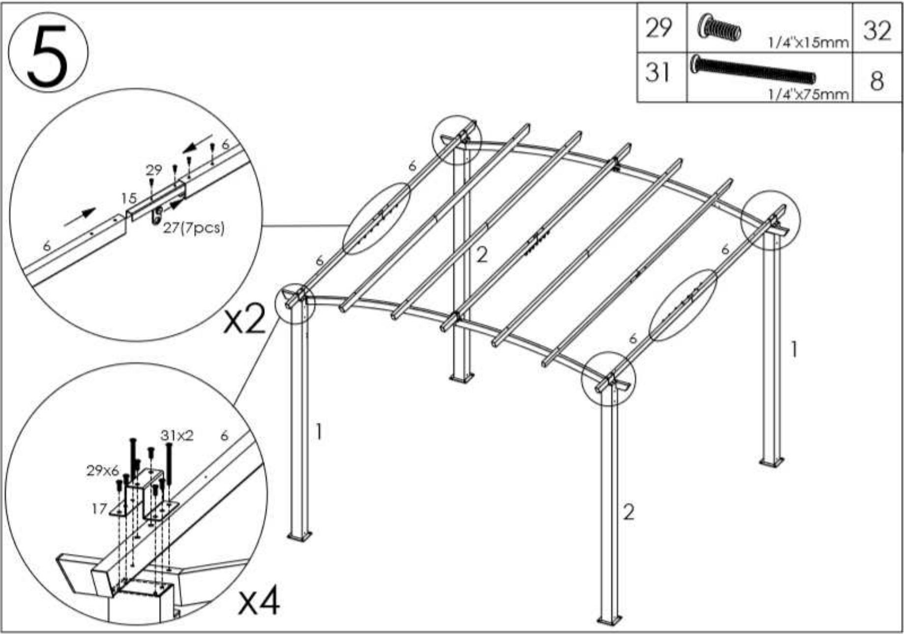 HABRITA PER 3433 GR - Emplacement des pièces dans les cartons - 65