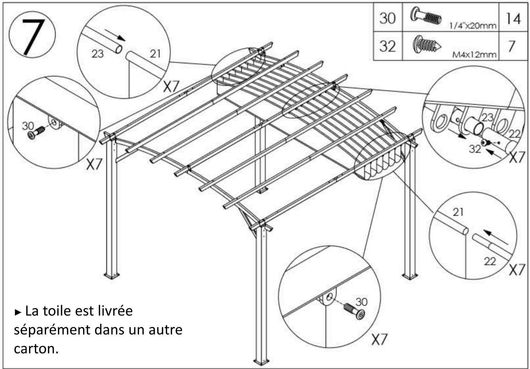 HABRITA PER 3433 GR - Montage de la toile - 1