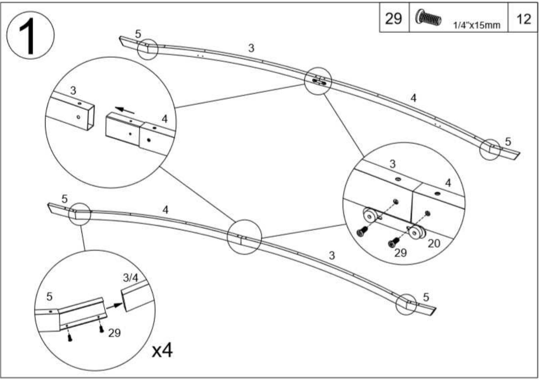 HABRITA PER 3433 GR - Emplacement des pièces dans les cartons - 58