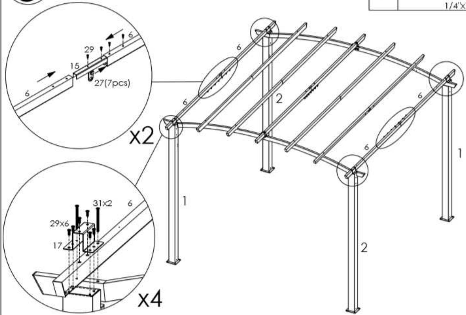 HABRITA PER 3433 GR - Emplacement des pièces dans les cartons - 67