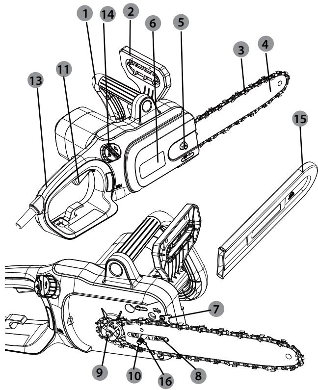 Leroy Merlin TRONçONNEUSE éLECTRIQUE, 1800 W, GUIDE DE 35 CM - PACIIAKOBKA - 1