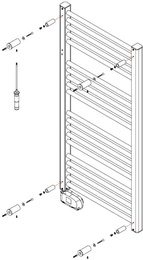 HJM NOOR500 / NOOR7500 - FIXATION AU MUR - 4