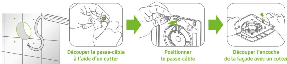 SAUTER ZEMU - Montage avec passage de cable sur le dessus de l'appareil - 1