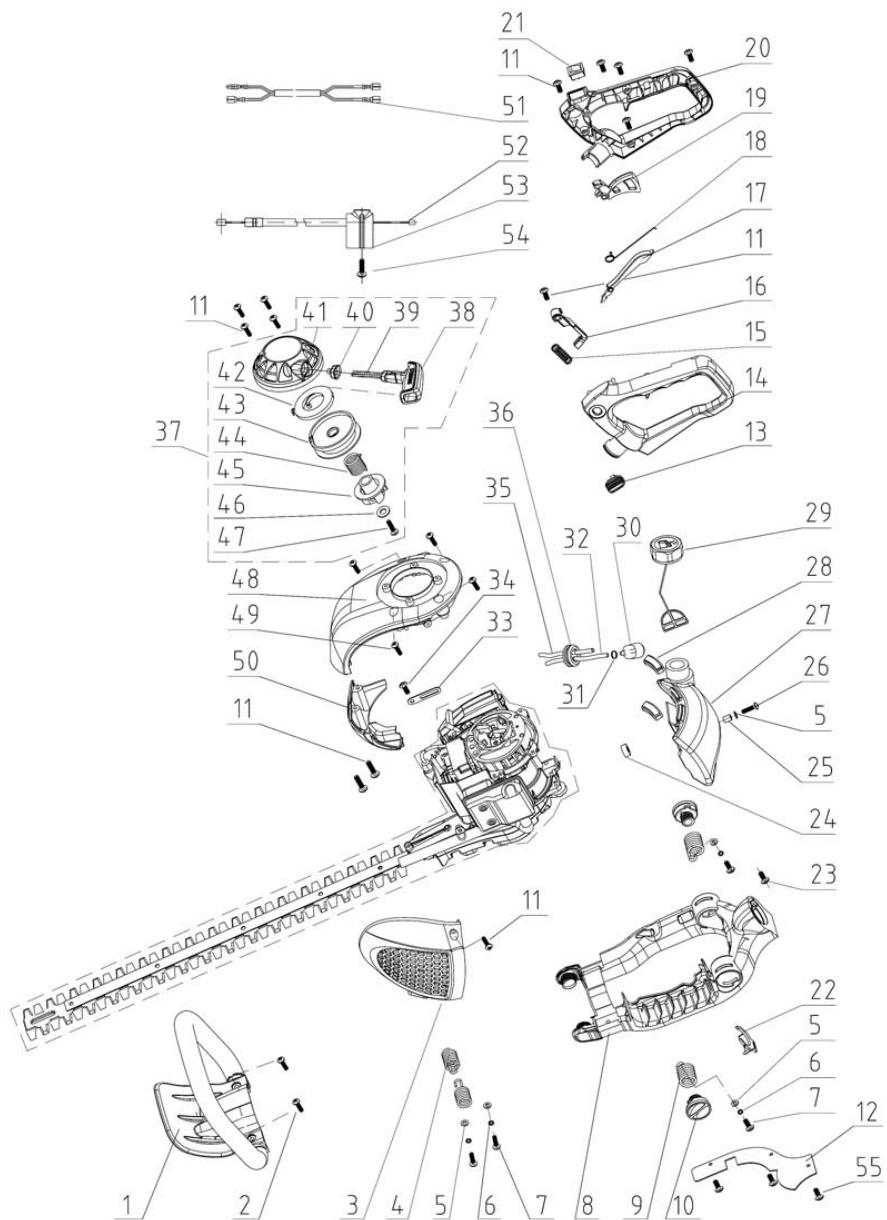 STERWINS PHT1-60.2 - 8.VUE ÉCLATÉE AVEC LISTÉ DES PIEÇES (UNITE MOTEUR) - 1