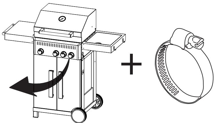 Leroy Merlin E B400 3 + 1 BURNERS - GAZ BARBECUE B400 3 + 1 BURNERS - 33