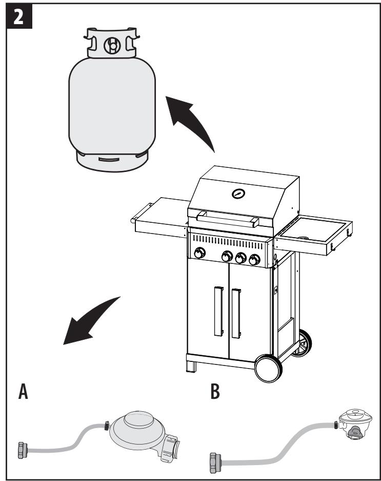 Leroy Merlin E B400 3 + 1 BURNERS - GAZ BARBECUE B400 3 + 1 BURNERS - 58
