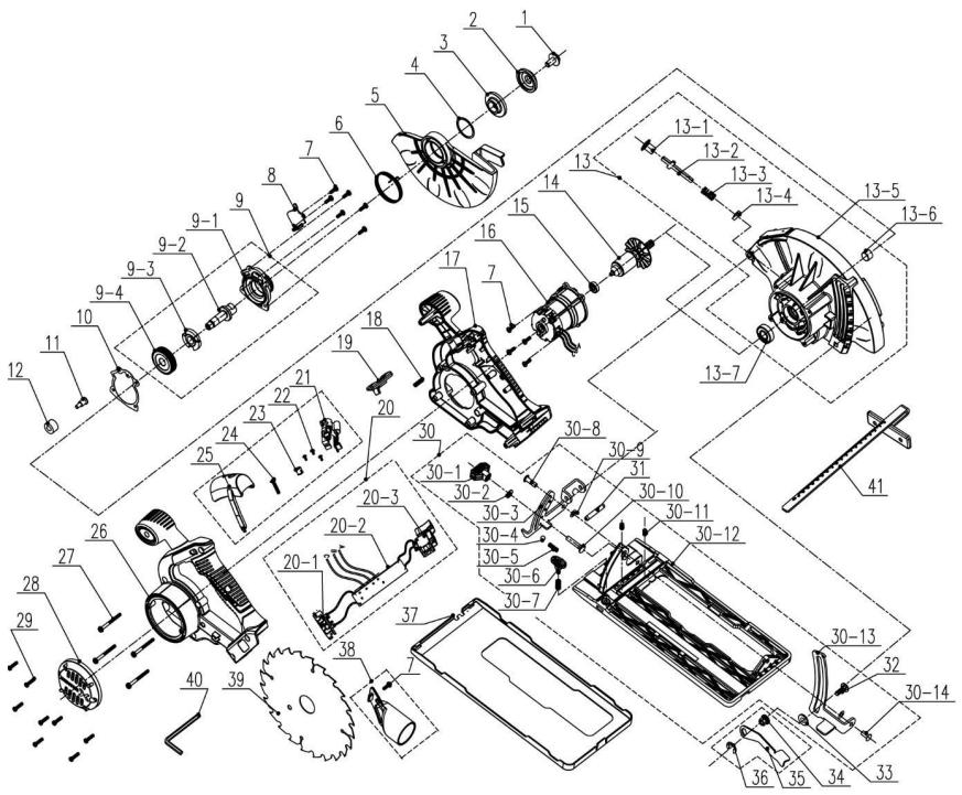 DEXTER UP20 BRUSHLESS - 20VCIS3-190BL.1 - ANAYTIKH ANEIKONIISH ME KATAANO EAPTHMATQN - 1