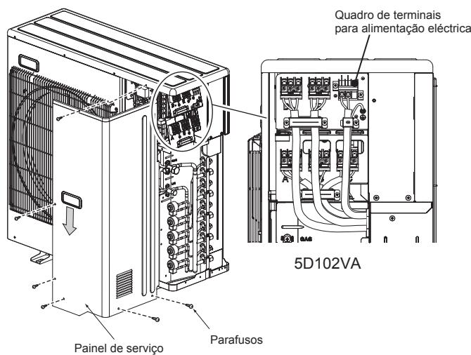 MITSUBISHI ELECTRIC MXZ-4D83VA MXZ-5D102VA - 2-2. LIGACAO DOS FIOS PARA A UNIDADE EXTERIOR - 1
