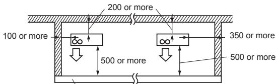 MITSUBISHI ELECTRIC MXZ-4D83VA MXZ-5D102VA - Obstacles in front, behind and on side(s) - 1