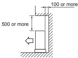 MITSUBISHI ELECTRIC MXZ-4D83VA MXZ-5D102VA - Obstacles above - 1