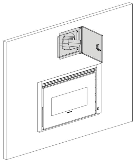 EXTRAFLAME COMFORT P70 AIR - KIT DE CHARGEMENT DE PELLET SUPÉRIEUR/LATÉRAL - 1