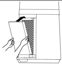 EQUATION PURE FAN TOWER - Installing the filters (on each side of the device) - 4