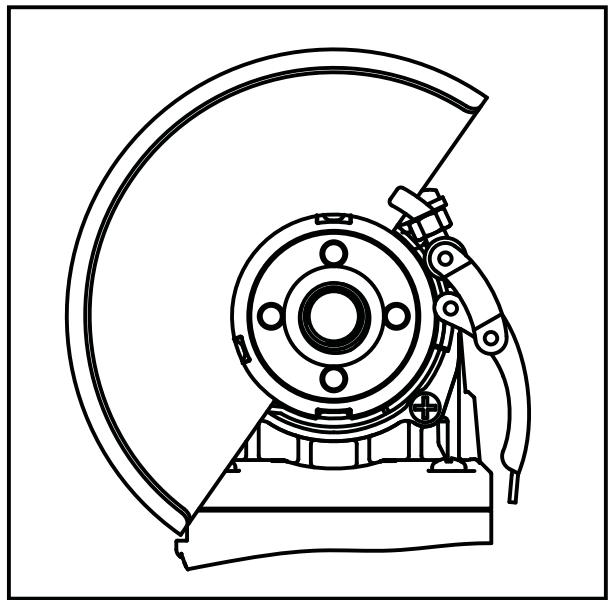 DEXTER 800AG2-125.5 - Assembler ou déplacer le carter de protection - 1