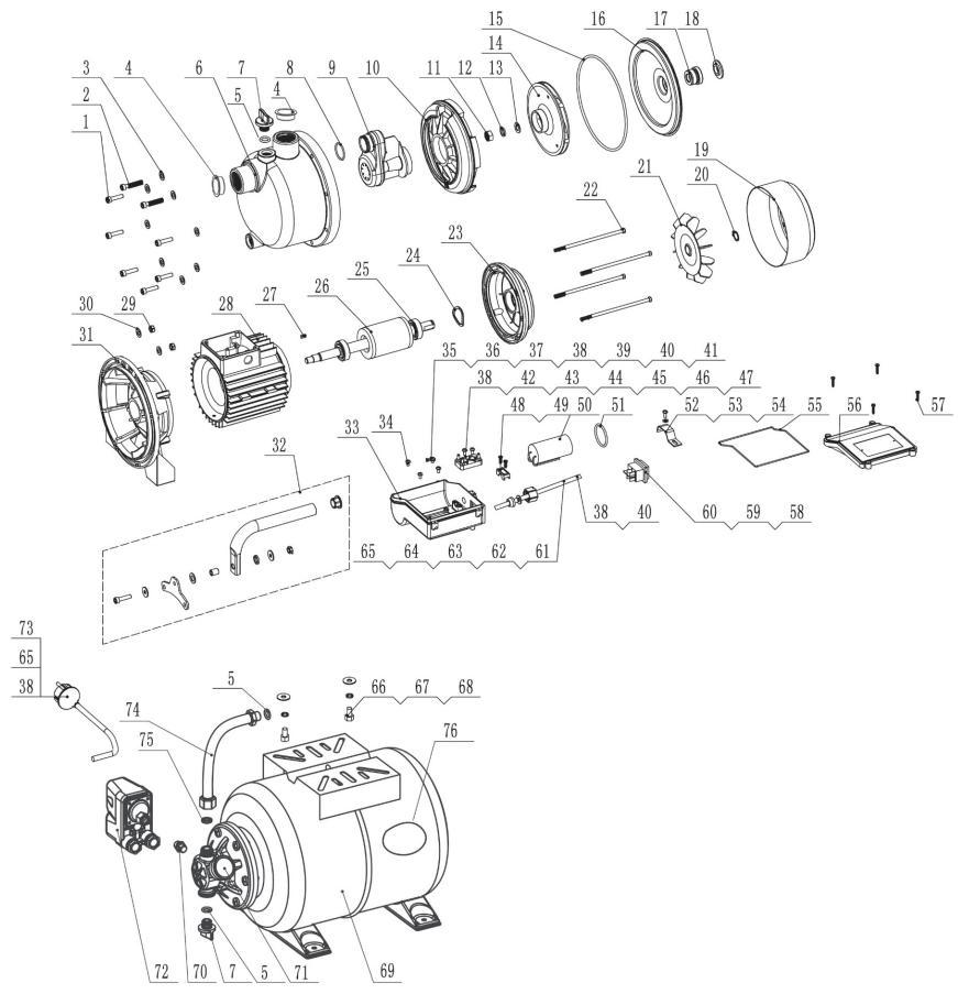 STERWINS 900 WT 24-4 - EXPLODED VIEW - 1