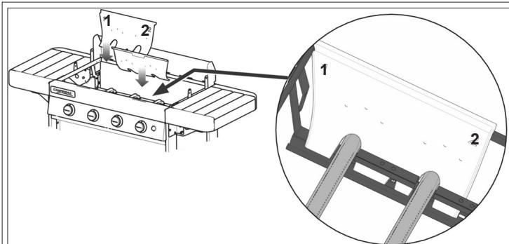 CAMPINGAZ 3 SERIES CLASSIC WLD 2EN1 + PLANCHA - Peretele camerei de ardere - 1