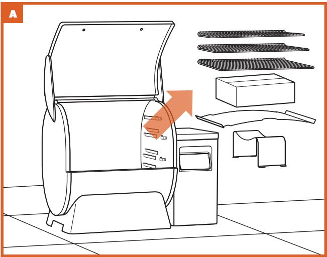 TRAEGER TIMBERLINE 850 - AVANT LE MONTAGE: RETIRER LES PIECES ET L'EMBALLAGE DU BARBECUE - 1