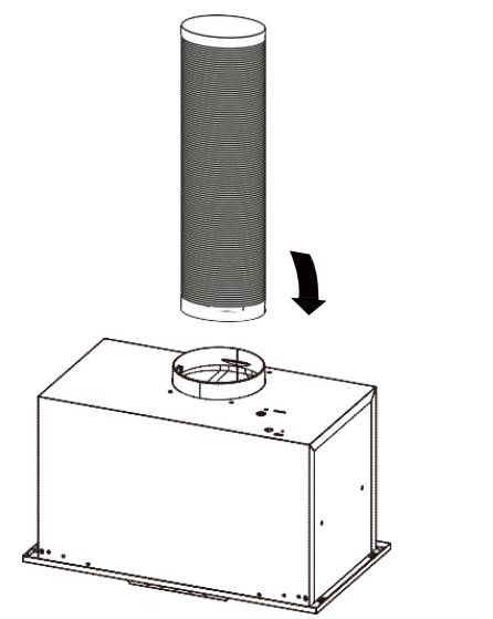 CANDY CBG6250/1XGG - Dimensions de la hotte de cuisine - 6