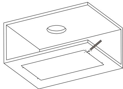 CANDY CBG6250/1XGG - Dimensions de la hotte de cuisine - 3