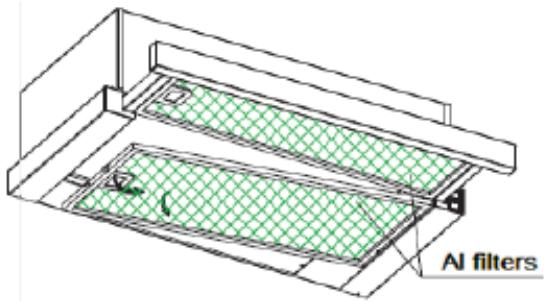 CANDY CBT625/2X/1 CBT625/2W/1, CBT625/2B/1 - FILTROS DE REDE DE GORDURA - 1