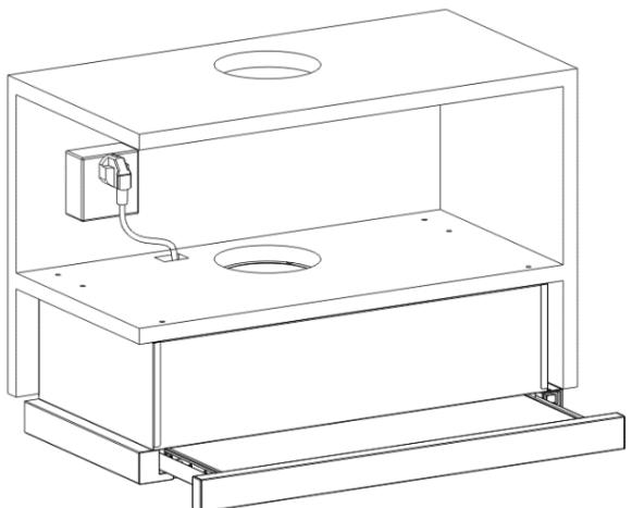CANDY CBT625/2X/1 CBT625/2W/1, CBT625/2B/1 - INSTALLATION (sur un meuble) - 6